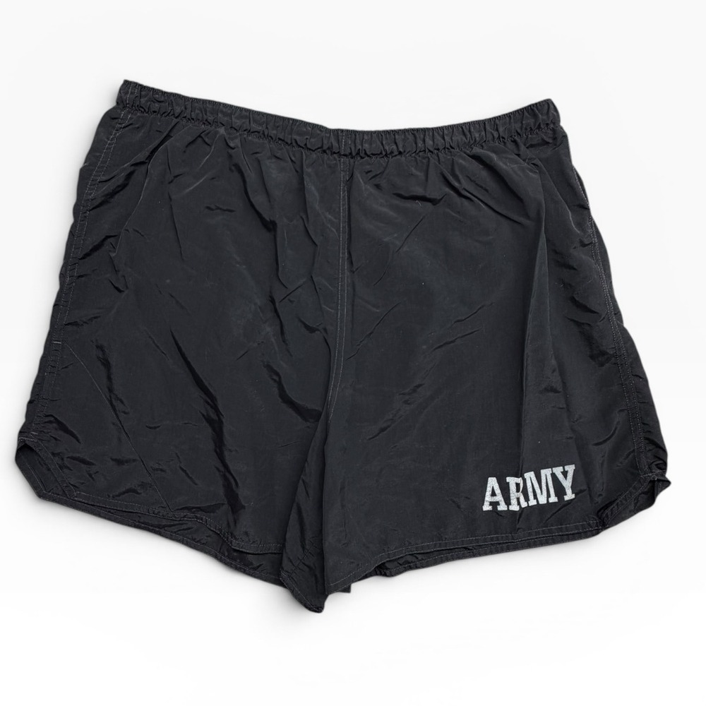 US Army IPFU PT Training Shorts Black Nylon Supplex UNICOR Mens Large 0659-i